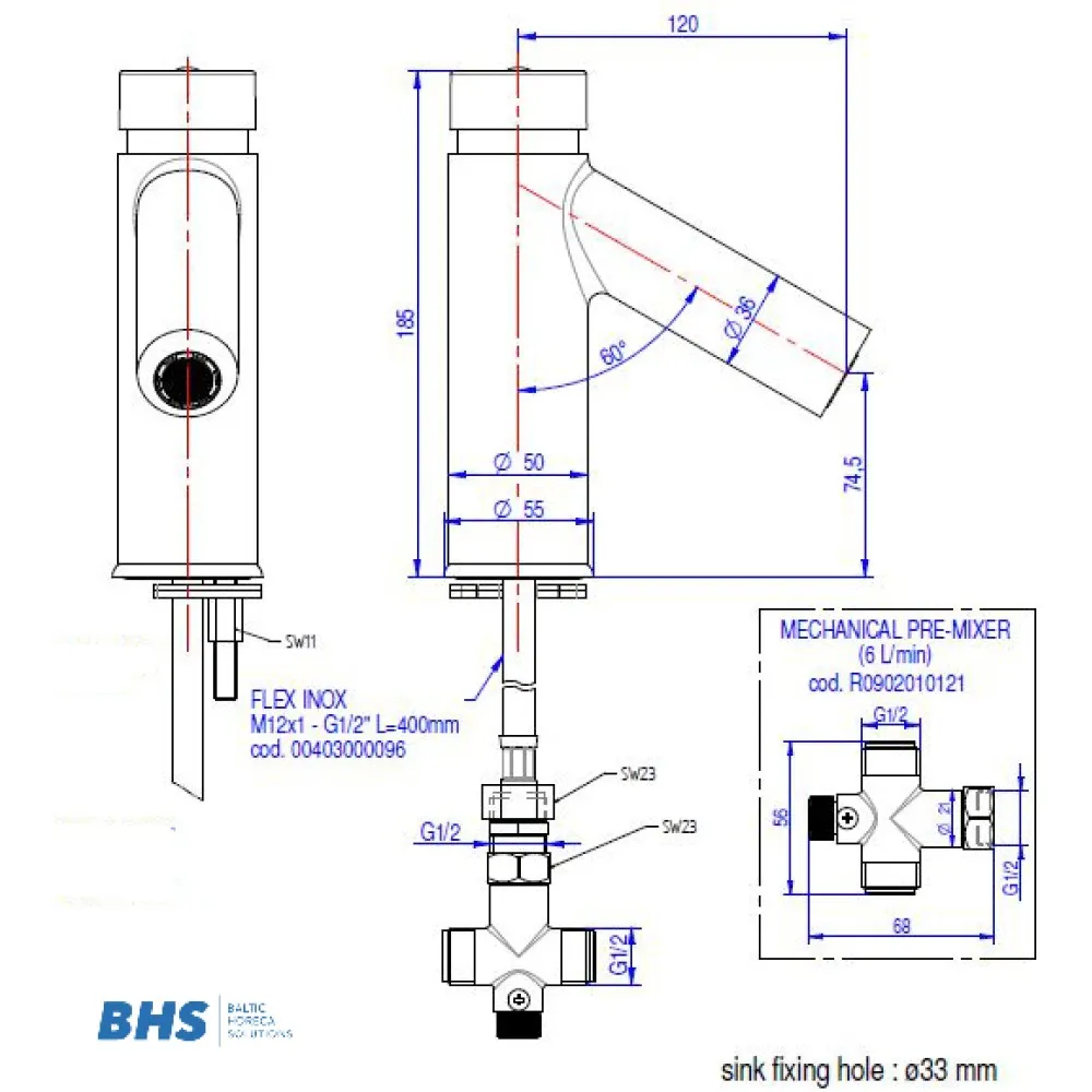 Автоматический смеситель A001P/PM