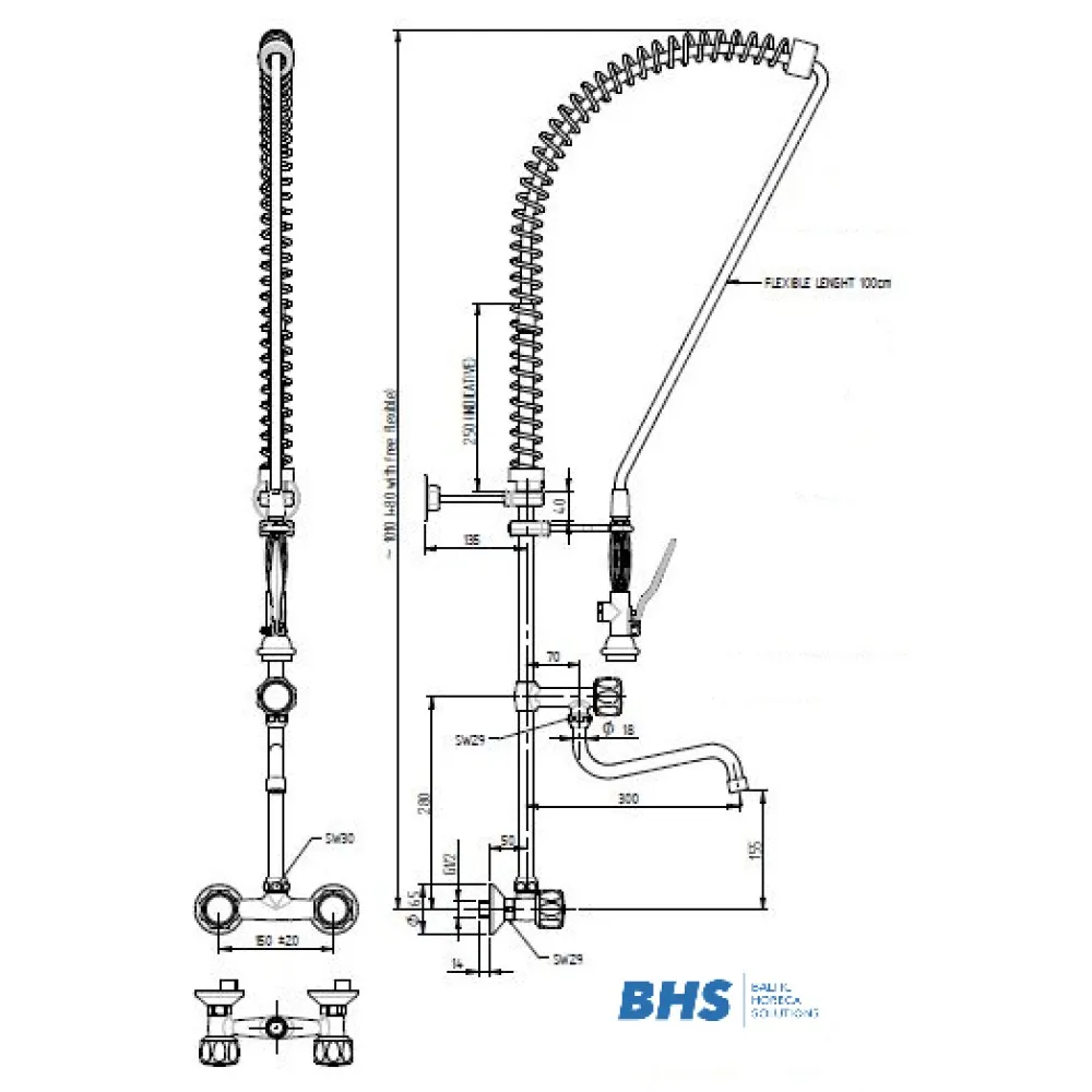 Современный душевой смеситель ERA 10206