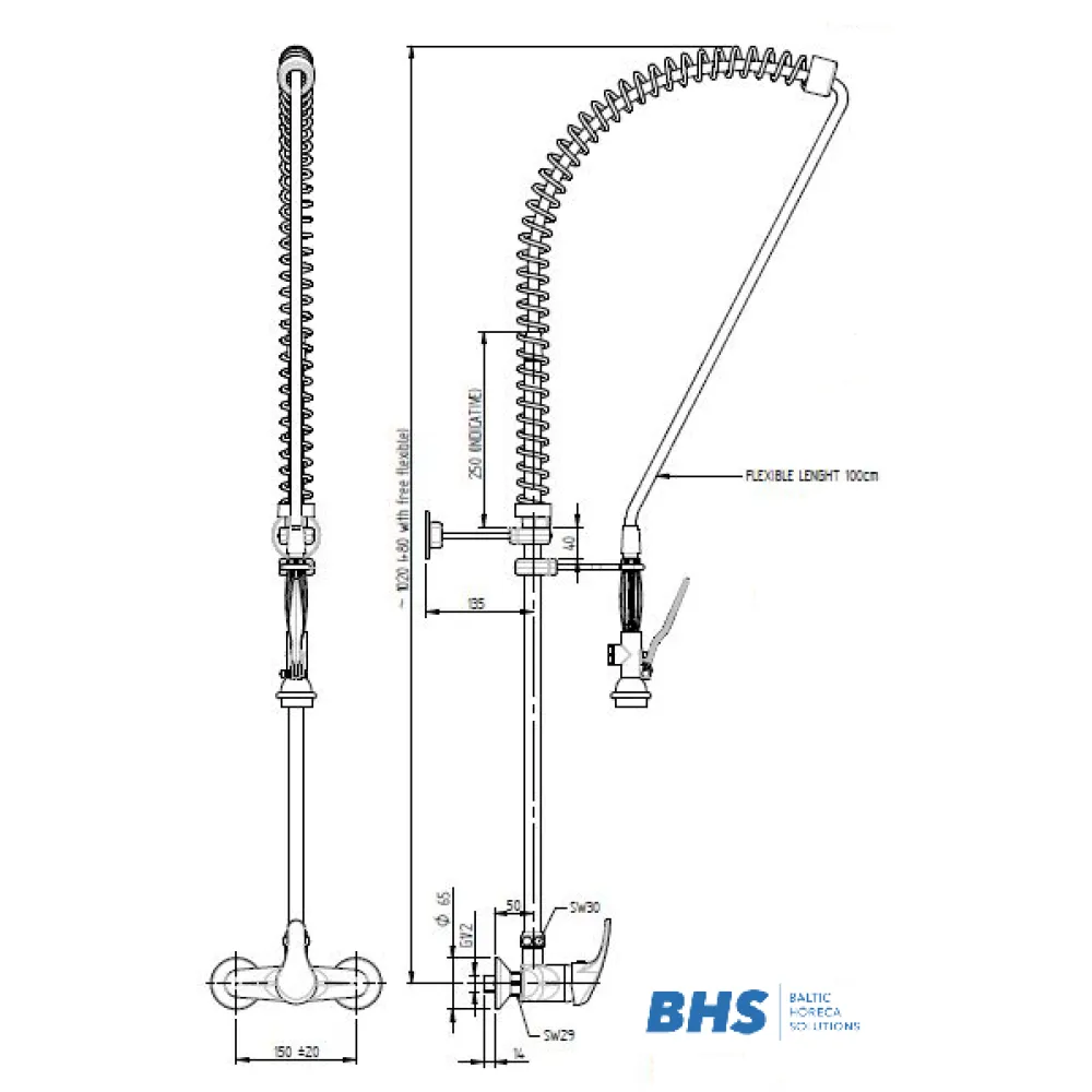 Настенный душевой смеситель ERA 10301