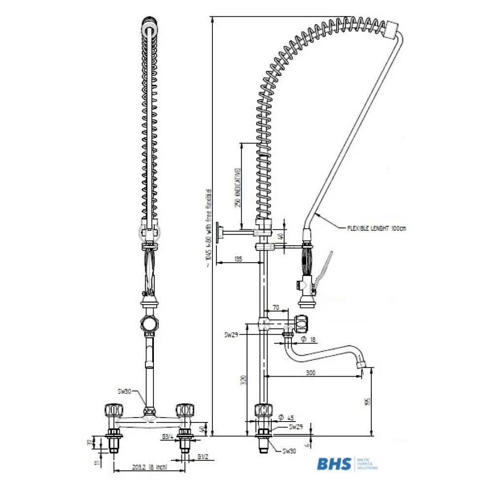 Modernizēts dušas maisītājs ar bīdamo krānu