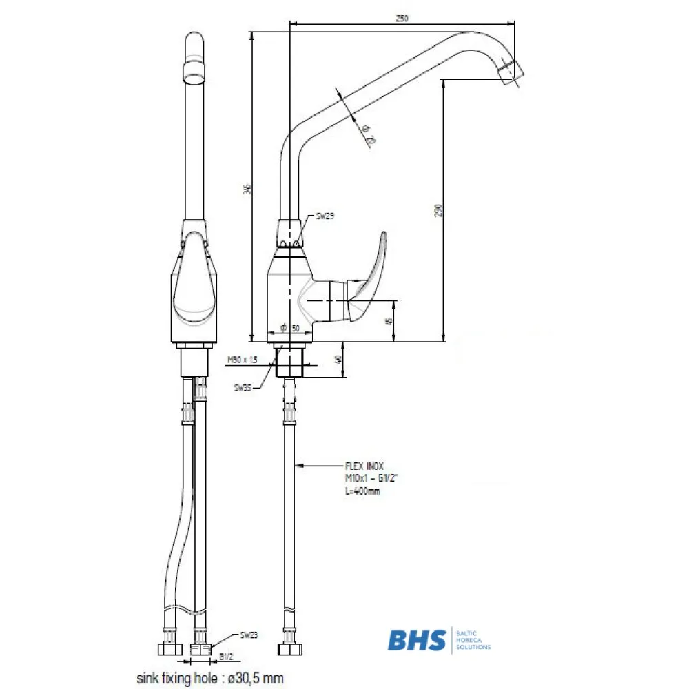 Однофункциональный кухонный кран 20214
