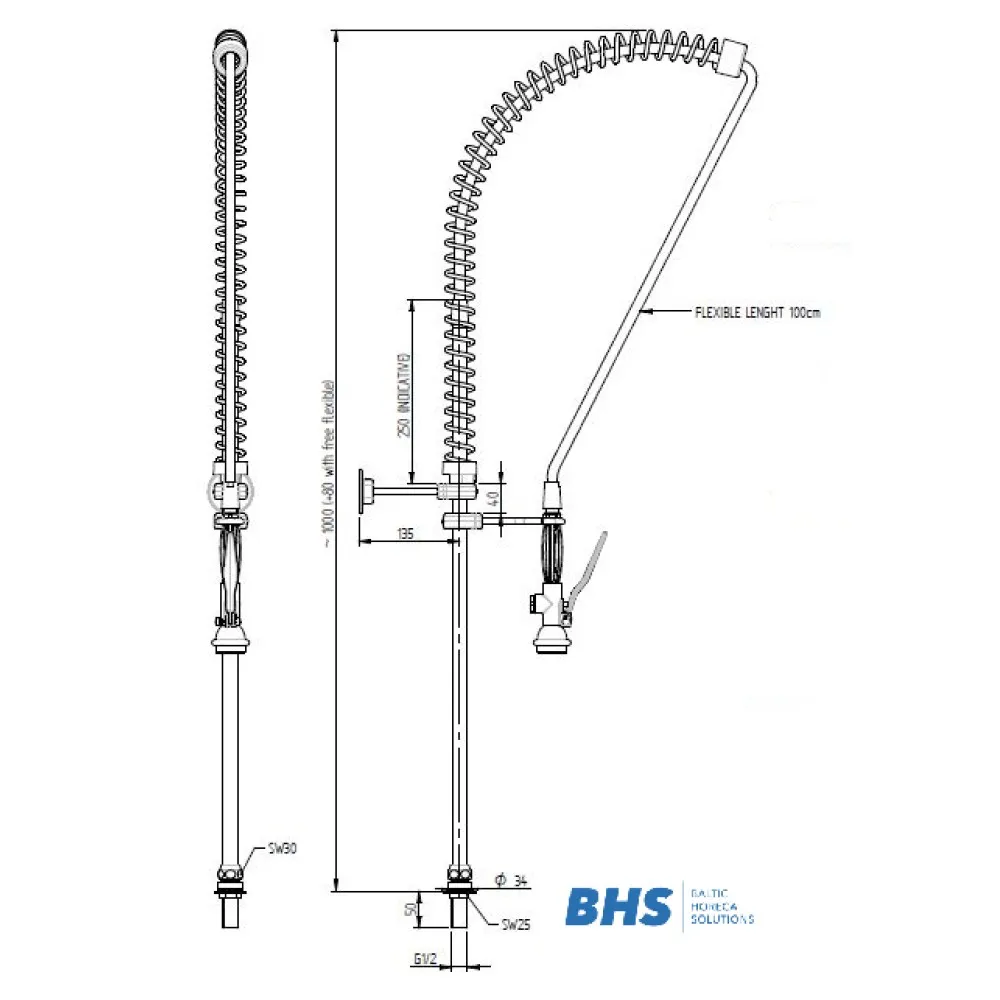 Mūsdienīgs dušas komplekts ar elastīgu šļūteni