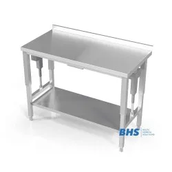 Table with adjustable surface and shelf  800