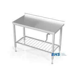 Table with adjustable height with grid shelf 400 