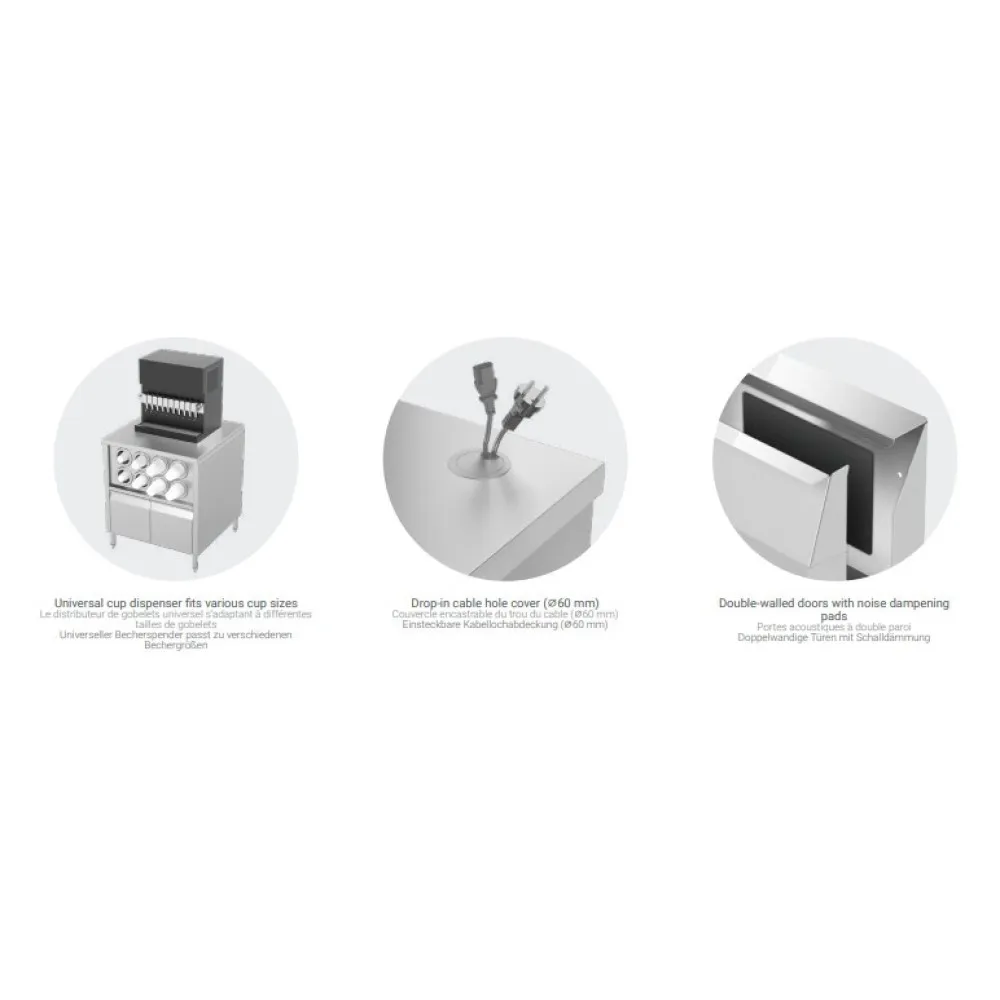 Versatile Drink Station with Silent Closing Doors