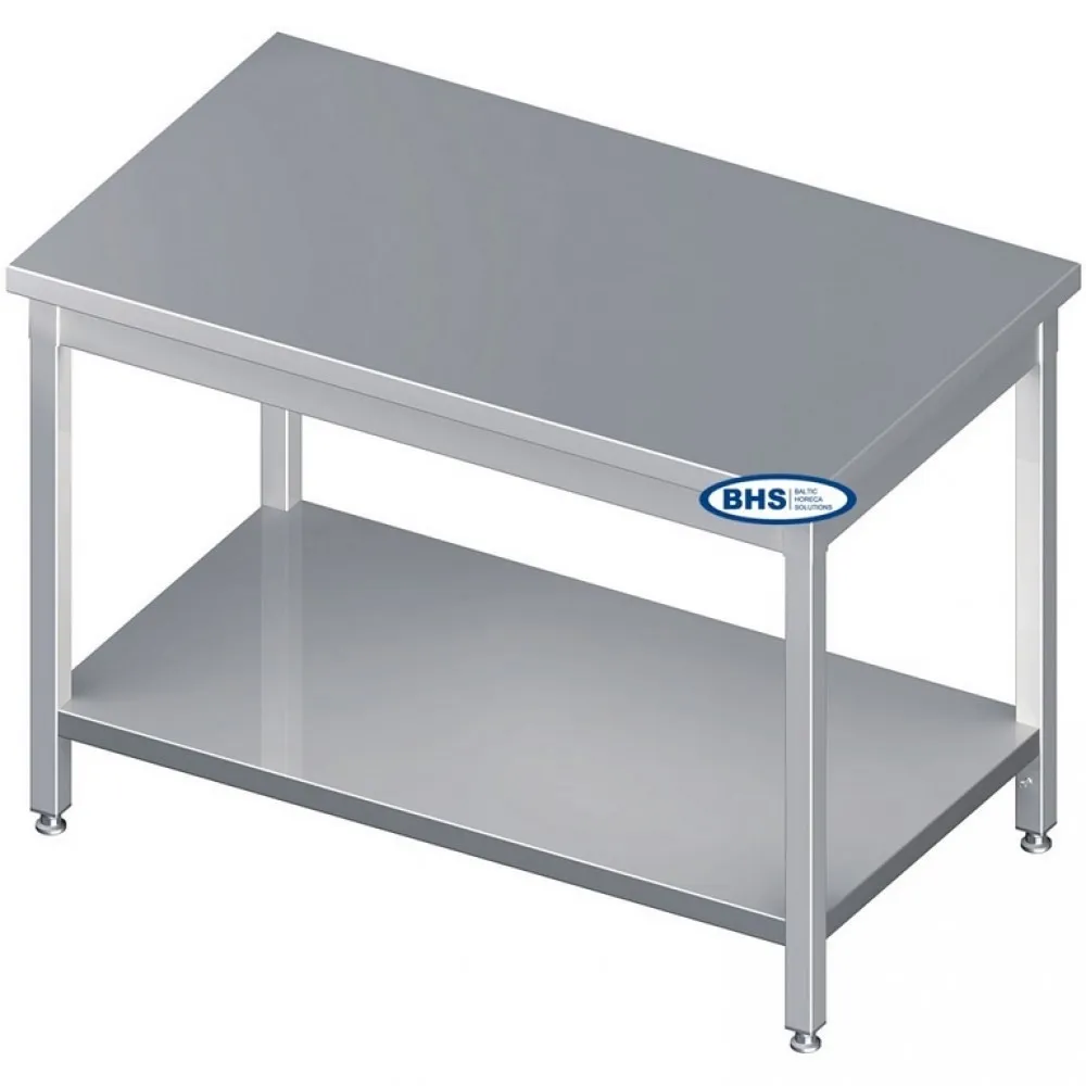 Sturdy Steel Work Table with Shelf