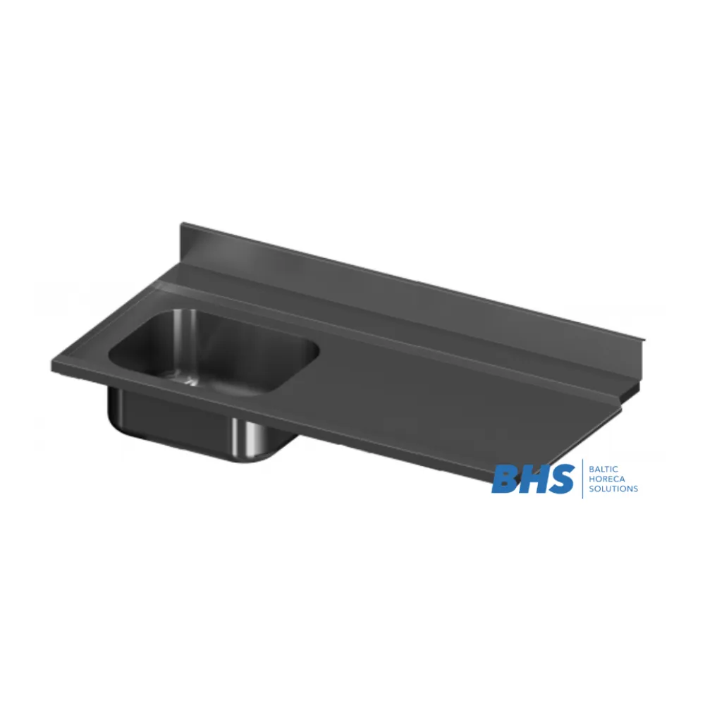 Plan de travail en acier inoxydable avec évier intégré