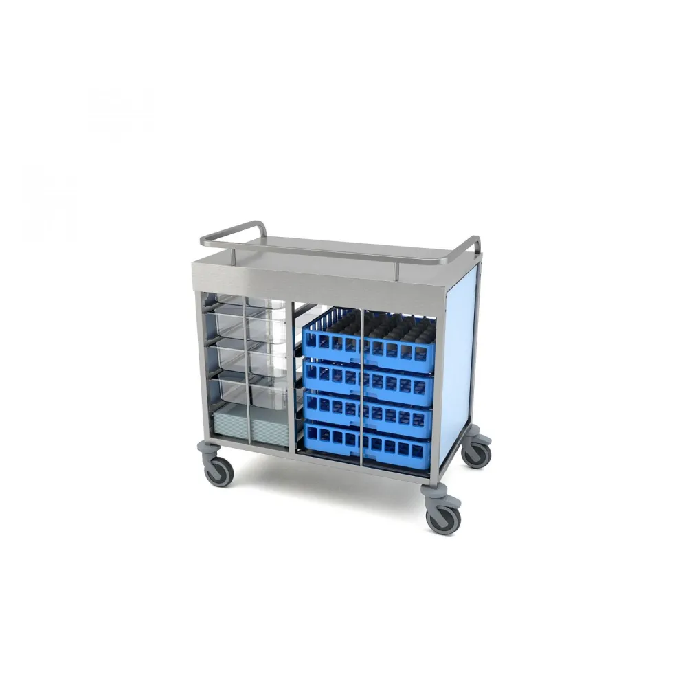 Pusryčių vežimėlis maisto patiekimui kambariuose A-CARE