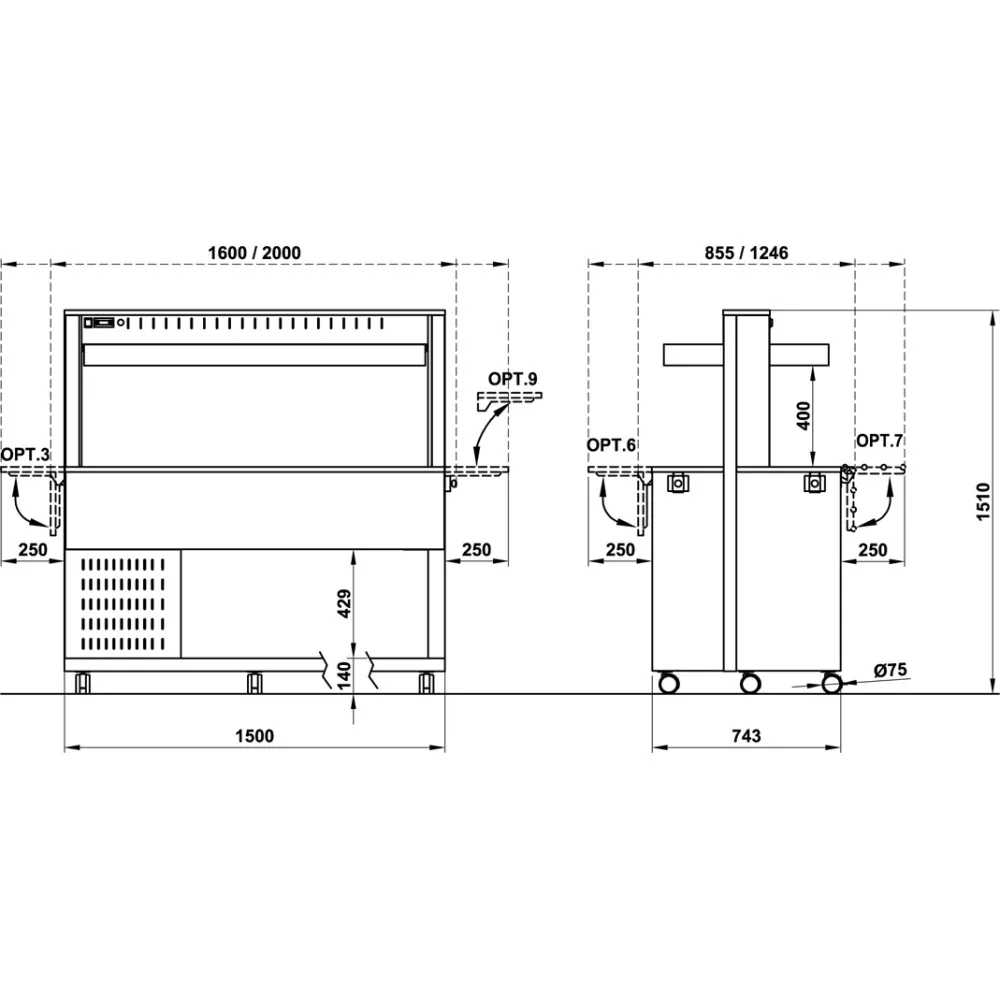 Buffet Réfrigéré Athena 4