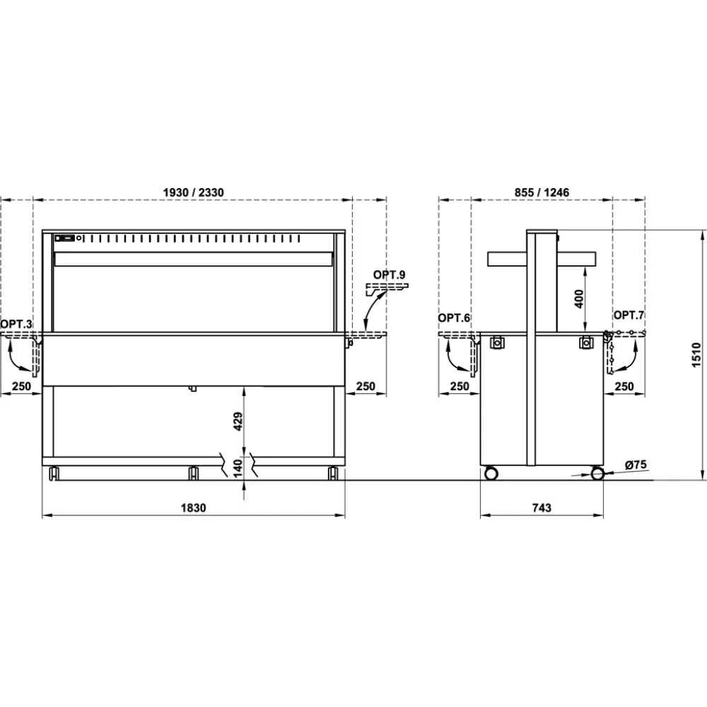 Athena 45BM Heated Buffet Station