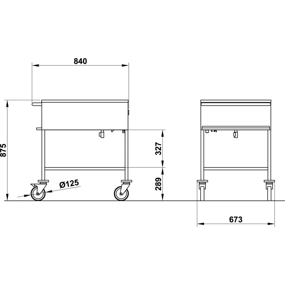 Capricorno Bain Marie Trolley
