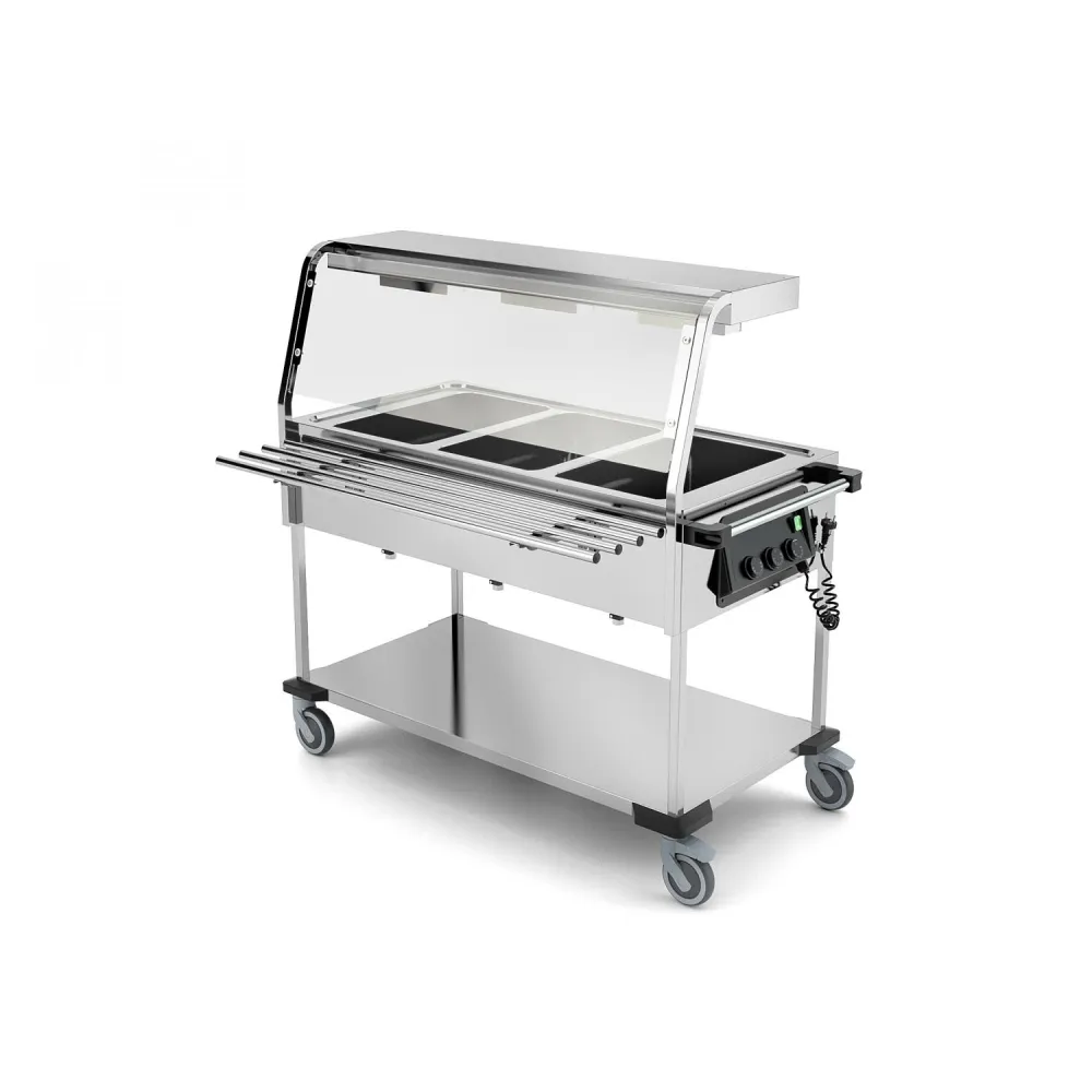 Komplekt BAIN MARIE KÄRU HALOGEENLAMPIDEGA COMPASS 3 HALO