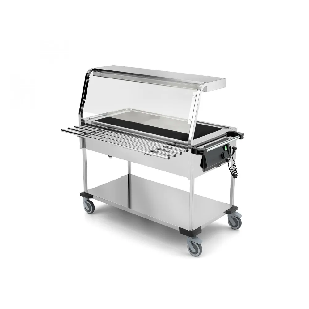 Premium Bain-Marie Trolley with LED Illumination – 3 GN1/1