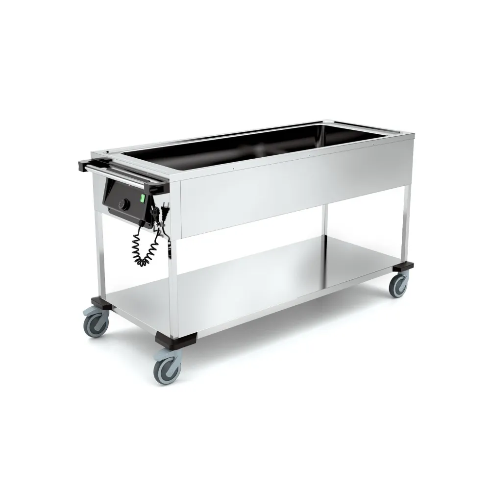 Premium Stainless Steel Bain Marie Trolley