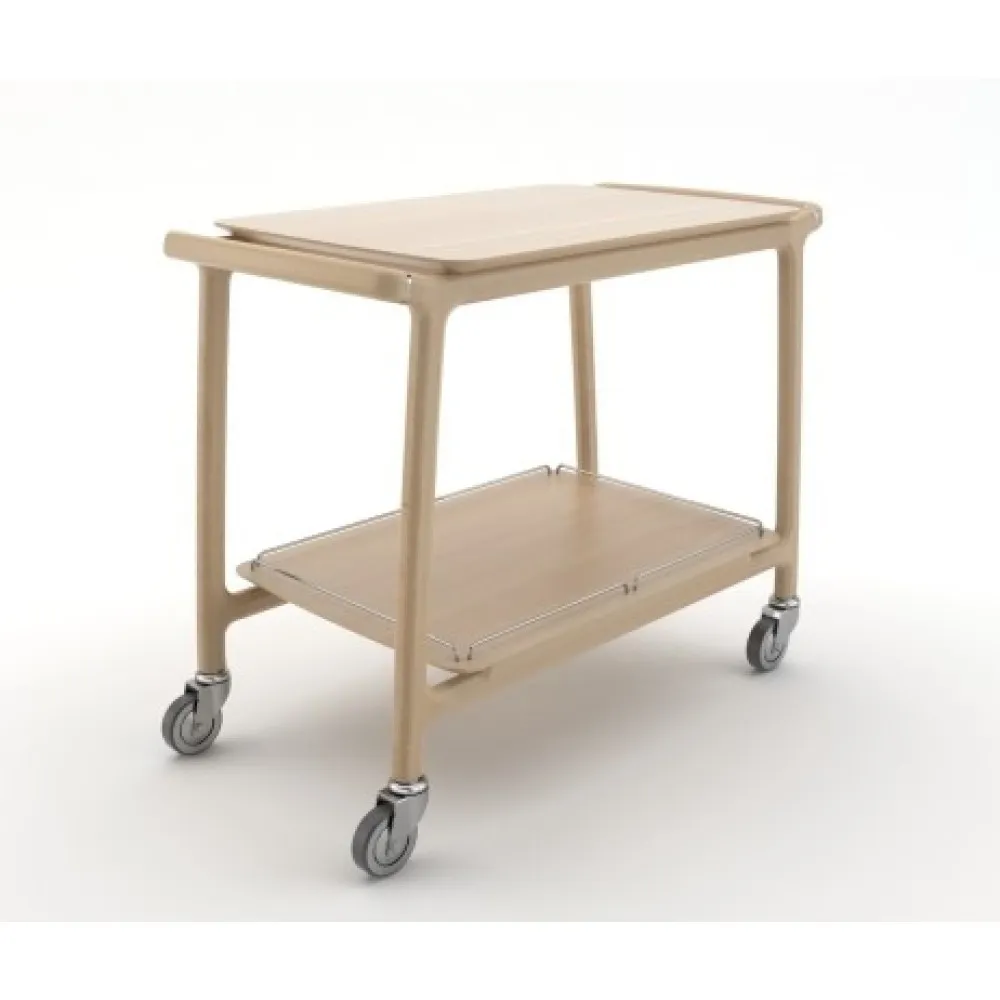 Arianna 2-Tier Wooden Serving Trolley