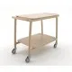 Arianna 2-Tier Wooden Serving Trolley