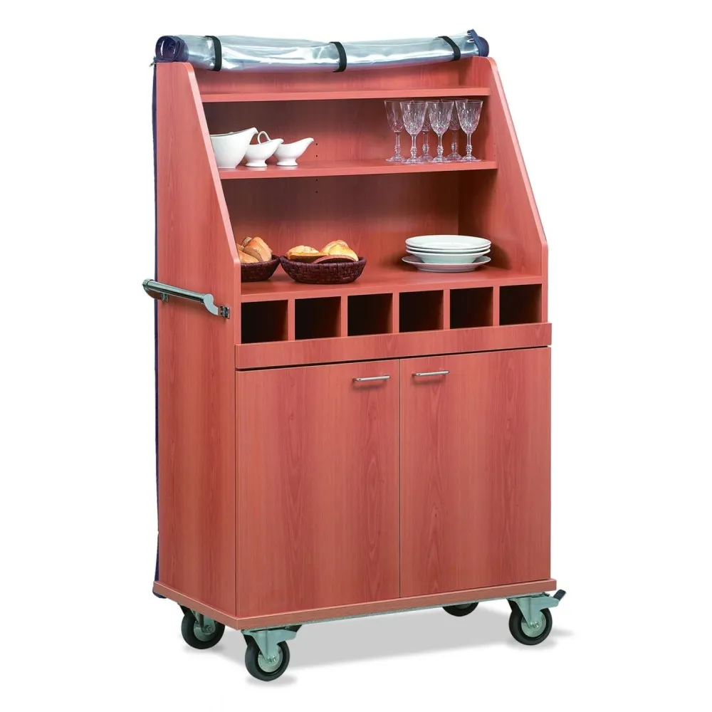 Viesmīļu servēšanas stacija ar riteņiem PERSEO A2 B/R