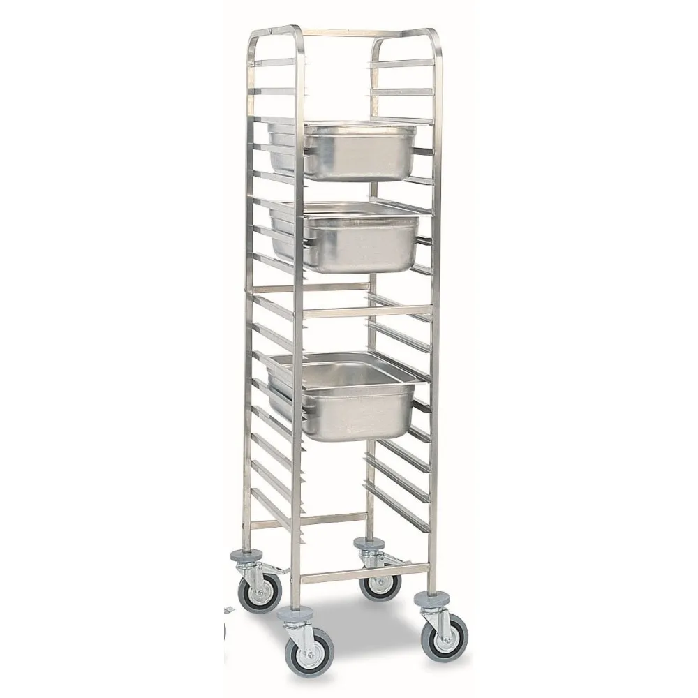 Vega GN1/1 Stainless Steel Tray Trolley