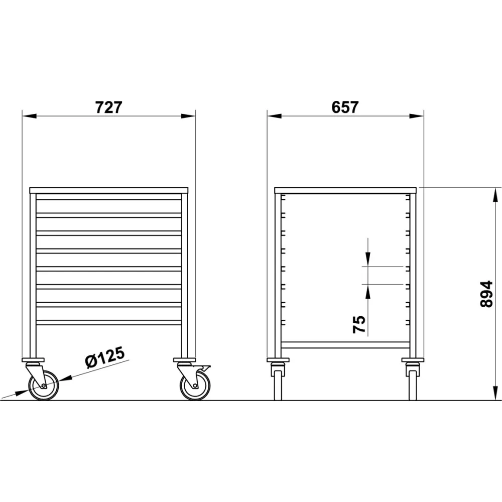 VEGA GN2/1 C8 Padėklų Nešėjas