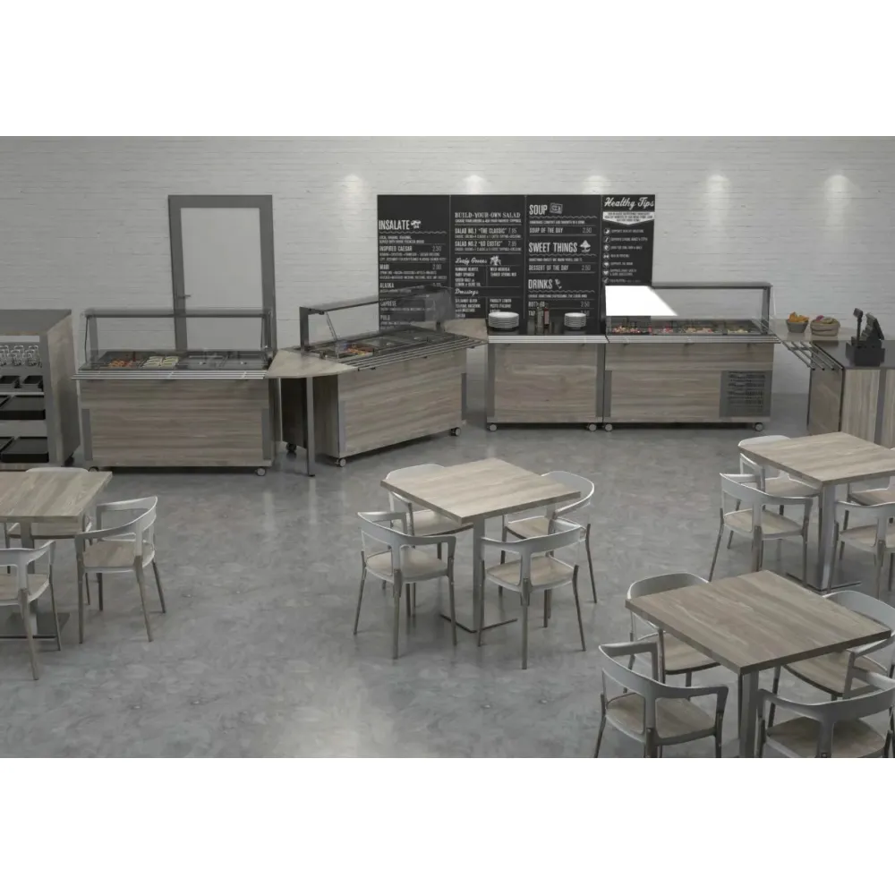 Kampinis modulis 90° su kojelėmis ir medine lentyna ATHENA A 90-1