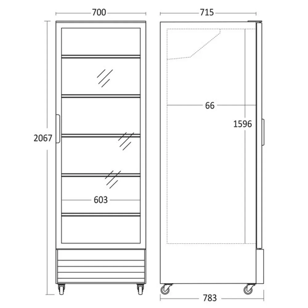 Réfrigérateur Afficheur SD 726 BE