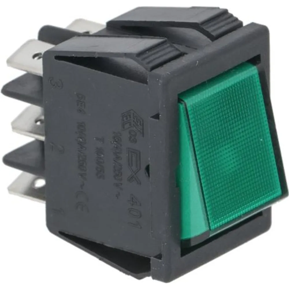 Green Changeover Switch 2 Pole 16A 250V
