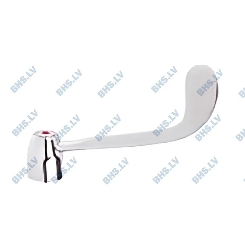 Chromuotas klinikinis svirties rankenėlė su raudona plokšte