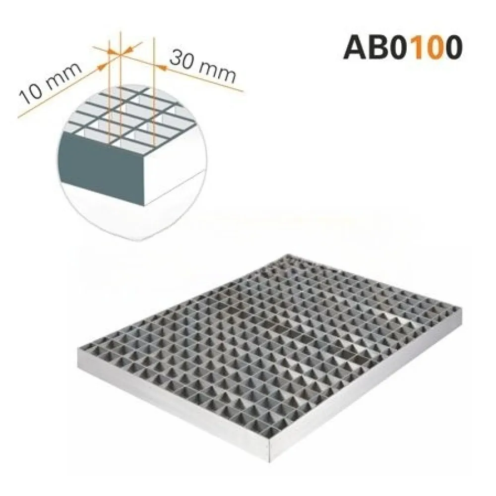 Nerūdijančio plieno grindų drenažo grotelės 30×10