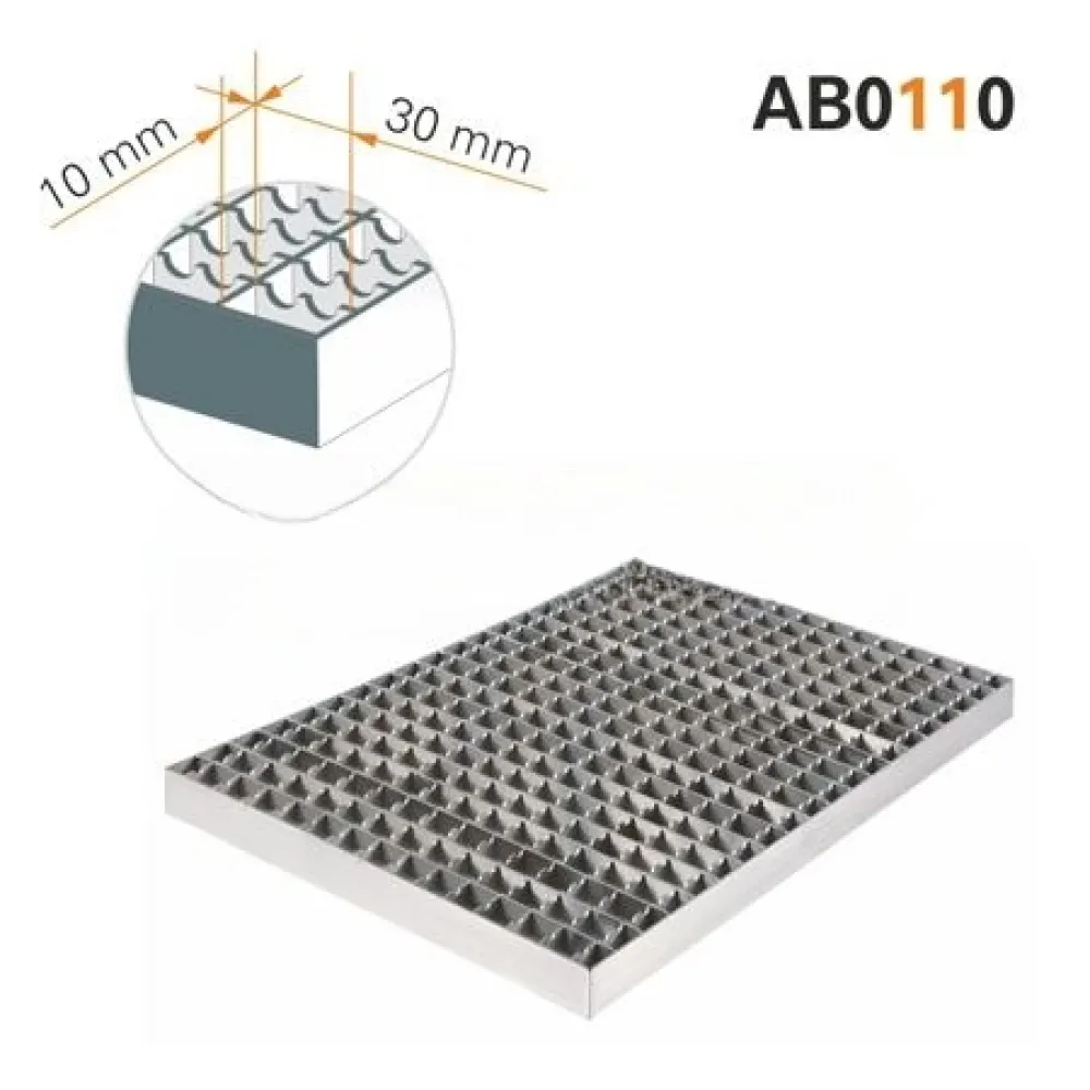 Nerūdijančio plieno drenažo grotelės 400 x 358 mm
