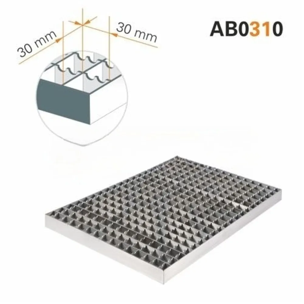 Neslidžios tinklinės grotelės 300 x 358 mm