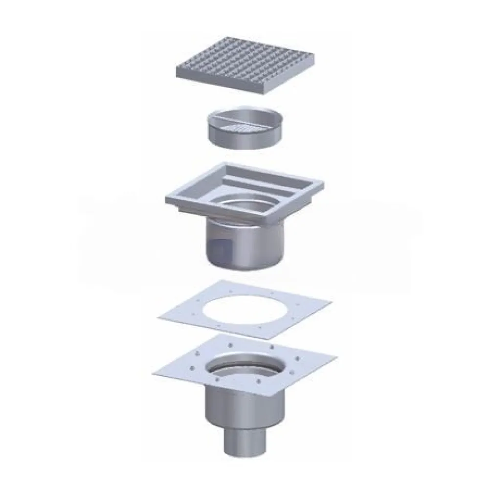 Kaheosaline põranda äravool 300 x 300 mm