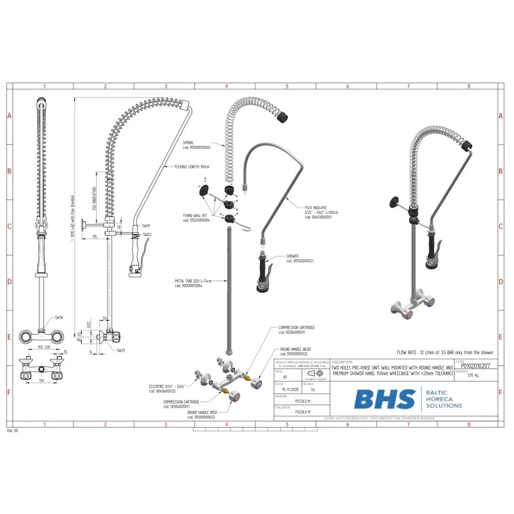 Смеситель для душа премиум класса с двойным выходом