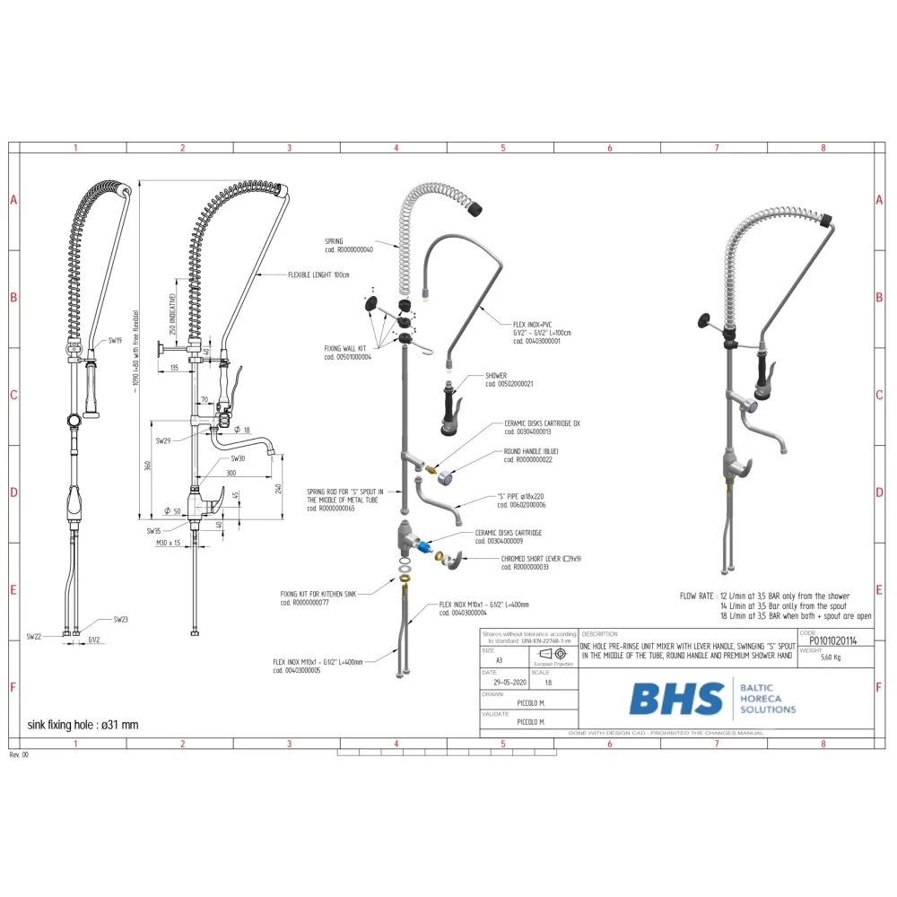 Mūsdienīgs skalošanas maisītājs P20114