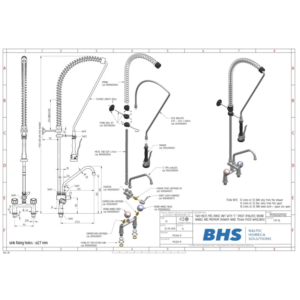 Душевой смеситель с двумя выходами P20132
