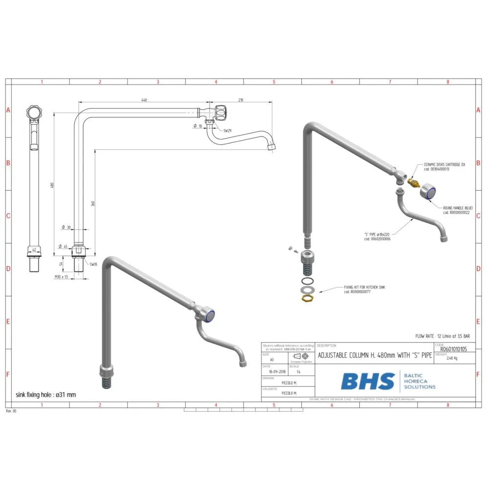 Кран для кухни ATENA 10105