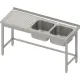 Dvigubos plautuvės metalinis stalas 1600 mm
