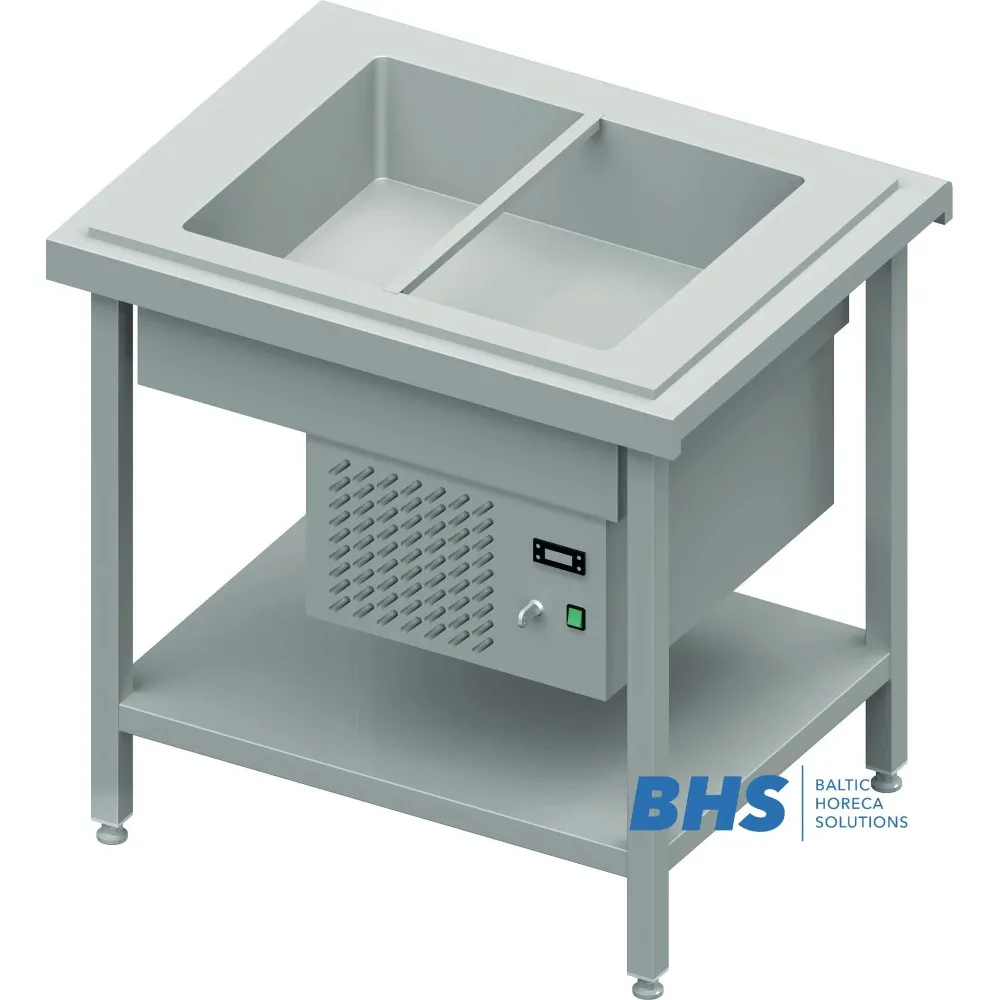 Bac Réfrigéré Inox 2 x GN 1/1