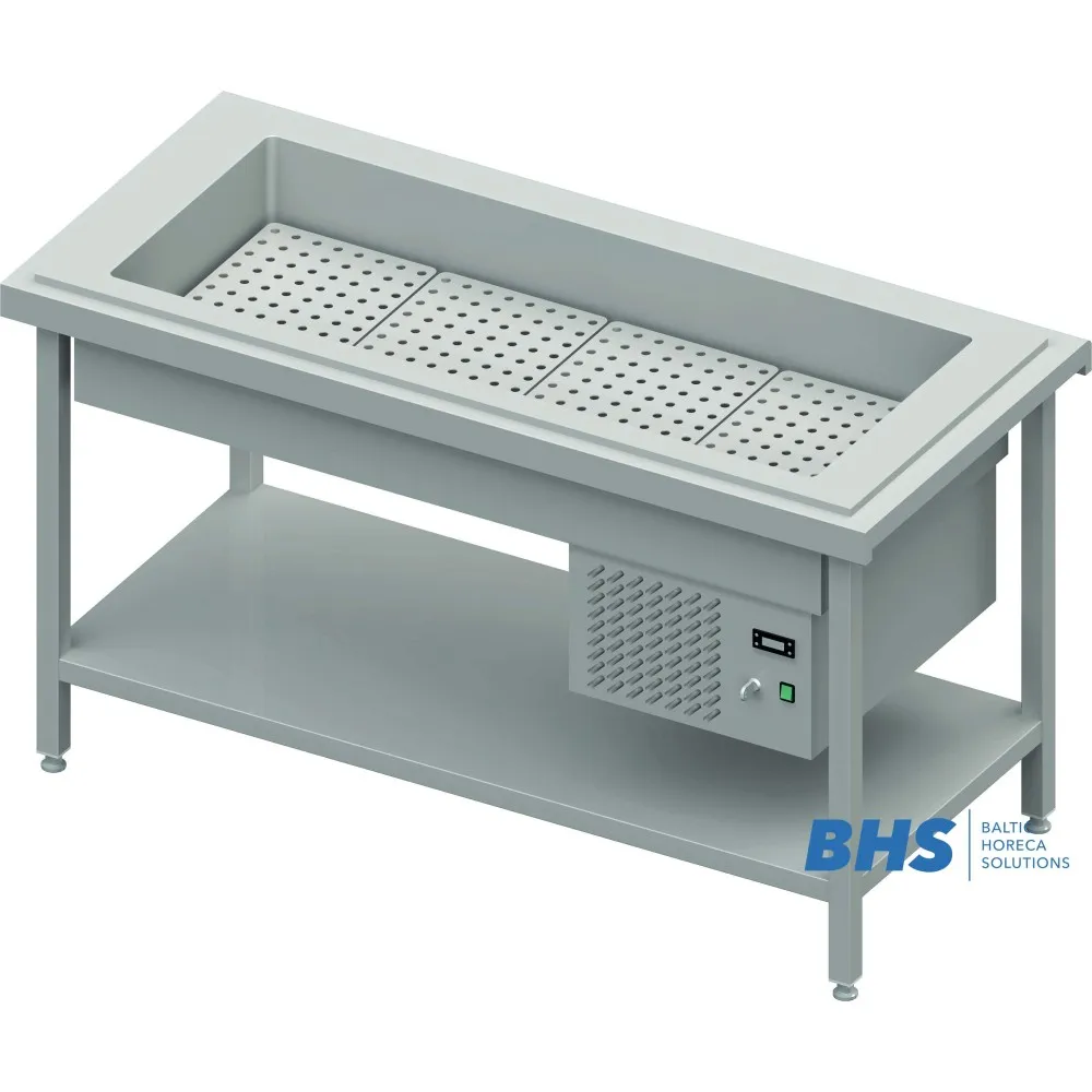 Réchaud Professionnel 4GN 1/1 en Acier Inoxydable