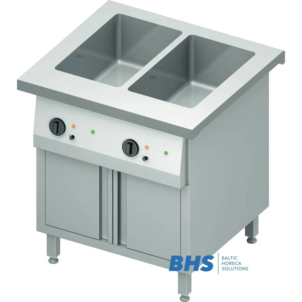 Premium Cold Chafing Dish with Separator and Storage Cabinet