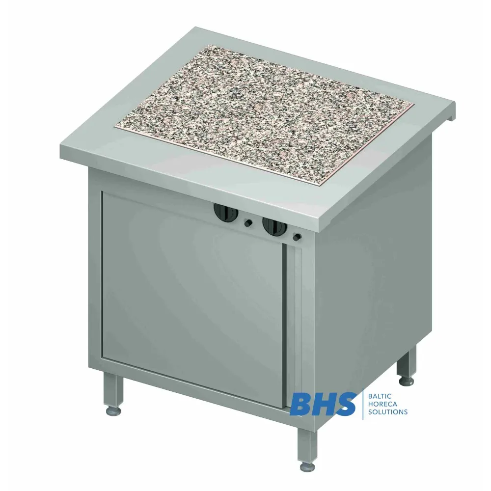 Surface en granit chaud 2 GN1/1 avec armoire chauffante