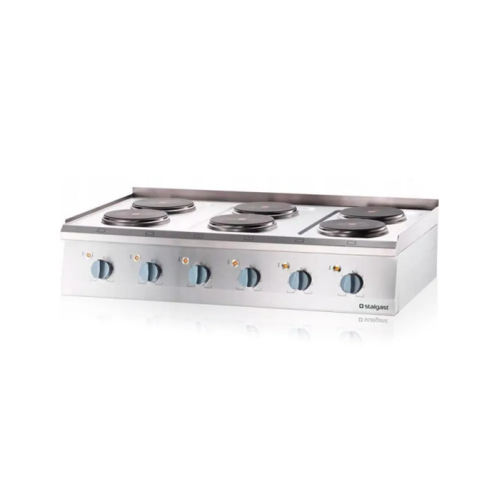 Professional Stainless Steel Electric Stove with Six Heating Plates