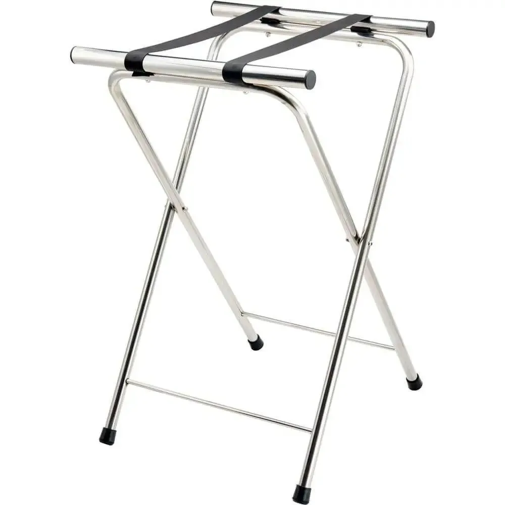 Sleek Chrome Steel Tray Stand