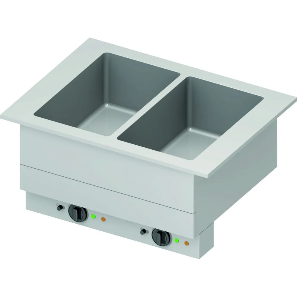 Marmites chaudes professionnelles 2xGN1/1