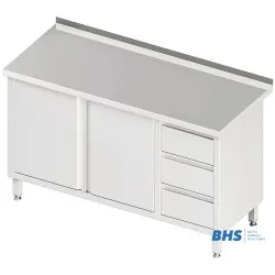 Table with 3 drawers and shutting door 1100 mm