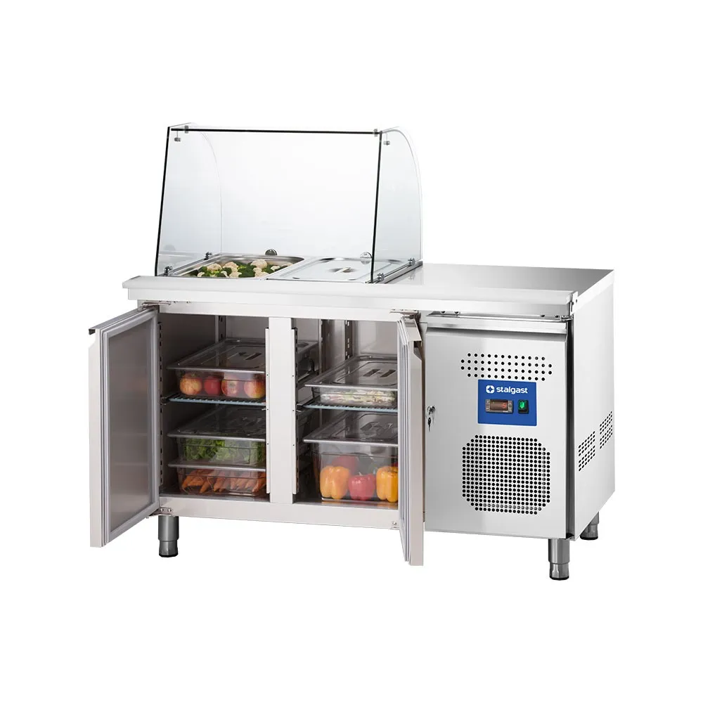 Stiilne ja avar salatibaar külmiku vitriiniga