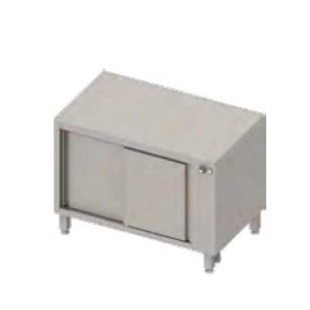 Šiuolaikinis stalas su šilta spintele ir stumdomomis durimis