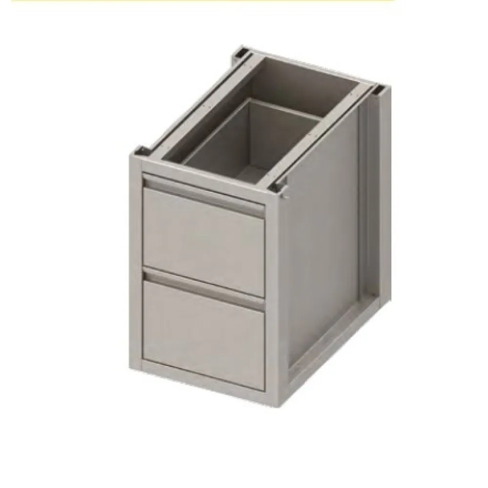 Modulinė metalinė spintelė su dviem stalčiais