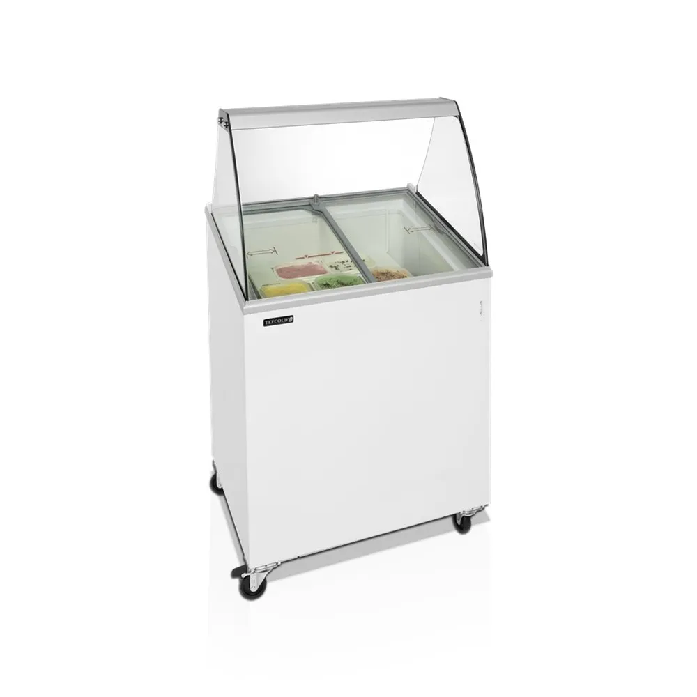 Curved Glass Ice Cream Freezer 157L