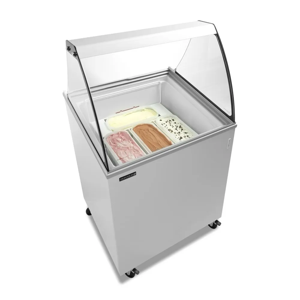 Curved Glass Ice Cream Freezer 157L