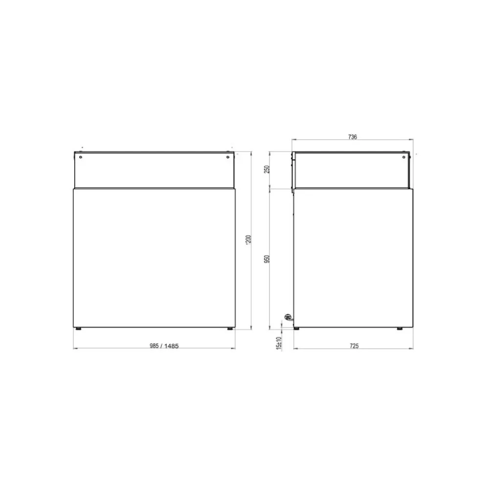 Kondiitritoodete vitriin CUBE II 1000 - Elegantne ja Tõhus